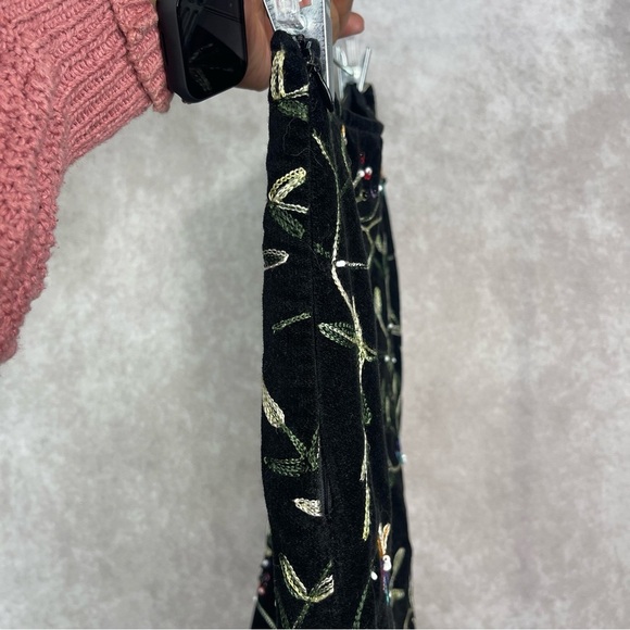 Boston Proper Beaded Embroidered Boho Mini Skirt In Black Women’s Size 4 - Picture 5 of 6